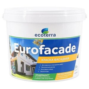 Краска латексная фасадная ECOTERRA Eurofacade 14кг белая, арт. ЭК000135302