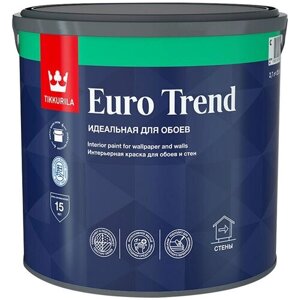 Краска моющаяся Tikkurila Euro Trend база C бесцветная 2,7 л