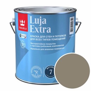 Краска моющаяся Tikkurila Luja Extra матовая RAL 7002 (Оливково-серый - Olive grey) 2,7 л