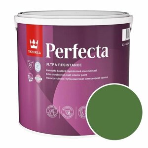Краска моющаяся Tikkurila Perfecta RAL 6010 (Травяной зеленый - Grass green) 2,7 л