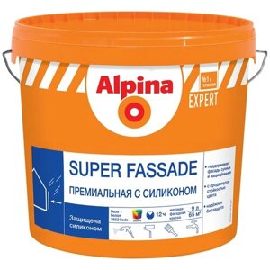 Краска силиконовая Alpina Expert Super Fassade матовая белый 9 л