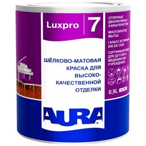 Краска водно-дисперсионная Aura LuxPro 7 полуматовая белый 1.1 кг