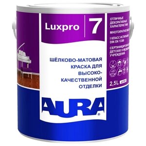 Краска водно-дисперсионная Aura LuxPro 7 полуматовая белый 3.1 кг