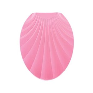 Крышка пластиковая для унитаза "Ракушка", DD Style ,45х37х3,8 см , розовая