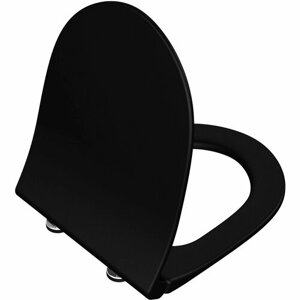 Крышка-сиденье Vitra Sento для унитаза тонкое с микролифтом, дюропласт, черный матовый 120-083-009