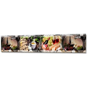 Кухонный Фартук с 3D покрытием "Десерт ФФ 133" ФартукоФФ 4000*600*1,5мм, АБС пластик, фотопечать с жиростойким глянцевым покрытием