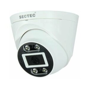 Купольная IP камера видеонаблюдения 5МП SONY STARVIS COLORVU для помещений и улиц со встроенным микрофоном SECTEC ST-IP850-5M-A-2.8-D