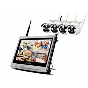 Kvadro Vision Планшет 2.0R Люкс (E94551BE) - система видеонаблюдения на 4 камеры, видеонаблюдение для дома через интернет, комплект системы видеонаблю