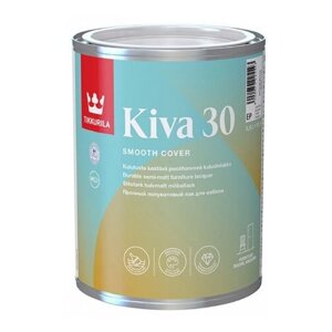 Лак Tikkurila Kiva 30 / Тиккурила Кива 30 лак для мебели полуматовый 0.9 литра полуматовый