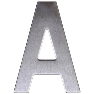 LARVIJ Буква «А» самоклеящаяся 95х62 мм нержавеющая сталь цвет серебро