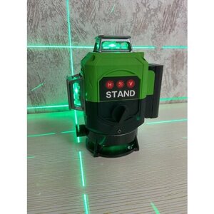 Лазерный уровень STAND T-16-7010 , 2 аккумулятора ( 16 линий , зеленый луч )