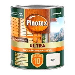 Лазурь влагостойкая PINOTEX ULTRA RU белый 2,5 л