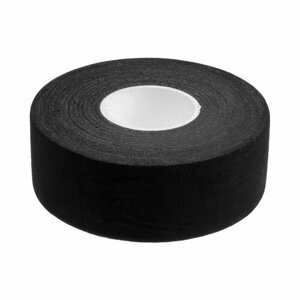 Лента клейкая тундра, тканевая, хоккейная, черная, 300 мкм, 36 мм х 25 м (комплект из 2 шт)