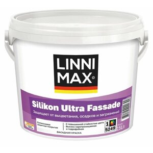 LINNIMAX SILIKON ULTRA FASSADE краска фасадная водно-дисперсионная акриловая матовая база 1, 2.5 л
