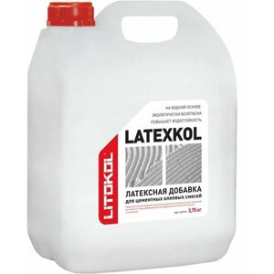Литокол Латекскол добавка для цементных клеев (3,75кг) / LITOKOL Latexkol латексная добавка для цементных клеевых смесей (3,75кг)