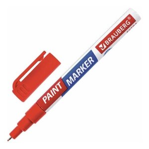 Маркер-краска лаковый EXTRA (paint marker) 1 мм, красный, усиленная нитро-основа, BRAUBERG, 151964 (цена за 1 ед. товара)