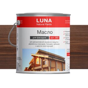 Масло для дерева для наружных работ LUNA арт. 360, 10 л, 604 Tabak (льняное, пропитка, коричневое)