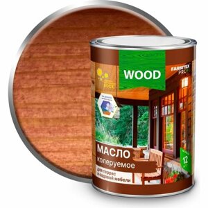 Масло для дерева, масло для террас и садовой мебели FARBITEX профи WOOD Махагон 0,9 л