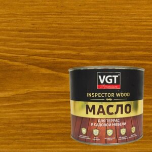 Масло для террас и садовой мебели VGT Premium Inspector Wood (0,75л) тиковое дерево