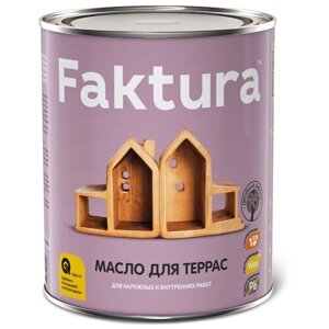 Масло Faktura для террас с натуральным воском и тунговым маслом, бесцветный, 0.7 л