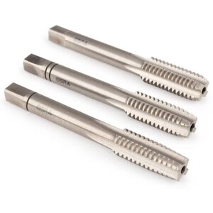 Метчики ручные для нарезания резьбы по металлу HSSG DIN 2184-2 BSW 5/16 набор (3шт) для глухих и сквозных отверстий 00135080 GSR (Германия)