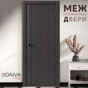 Межкомнатная дверь DAIVA casa, цвет Каньон Браун, 2000х600 мм, Bolivar (комплект: полотно, коробка, наличник)
