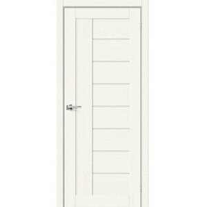 Межкомнатная дверь эко шпон bravo x Браво-29 остекленная White Wood mr. wood