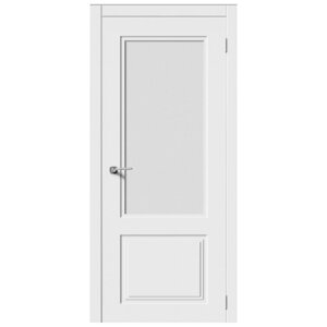 Межкомнатная дверь эмаль белая Квадро-2 до "Сатинато"белый 2000x700
