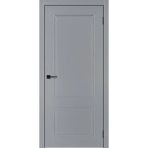 Межкомнатная дверь Кантата комплект с погонажем, полотно Глухое (ДГ), покрытие эмаль, серая, толщина полотна 38 мм, 2000х400