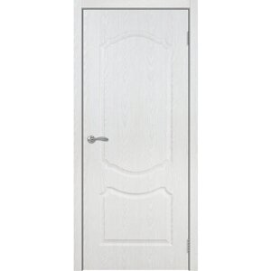 Межкомнатная дверь "Мечта" , комплект с погонажем, полотно глухое (ДГ), покрытие ПВХ, цвет беленый дуб, толщина полотна 37 мм, 2000х600