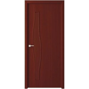 Межкомнатная дверь ВДК Волна ДГ, Цвет итальянский орех, 700x2000 мм (комплект: полотно + коробочный брус + наличники)