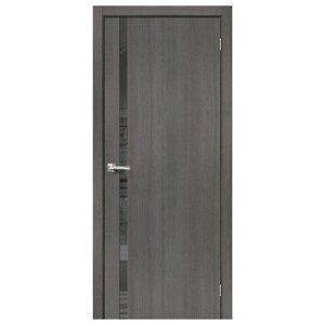 Межкомнатные двери Браво Bravo Браво-1.55 Grey Melinga / Mirox Grey 200*60