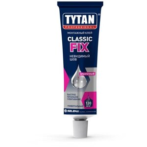 Монтажный каучуковый клей TYTAN professional classic FIX прозрачный 100 мл 388