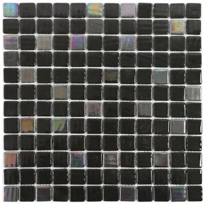 Мозаика Natural STP-BK008-L из глянцевого стекла размер 31.5х31.5 см чип 25x25 мм толщ. 5 мм площадь 0.099 м2 на сетке
