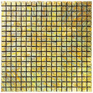 Мозаика Skalini FDC-8 из глянцево-матового (микс) мрамора размер 30х30 см чип 15x15 мм толщ. 10 мм площадь 0.09 м2 на сетке