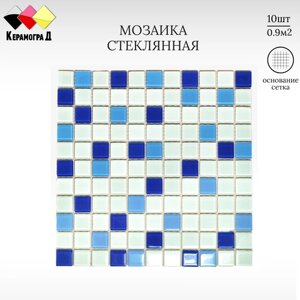 Мозаика стеклянная Керамоград FA021.025.080A 30х30см 10 сеток