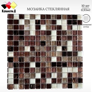 Мозаика стеклянная Керамоград JS10 30,5х30,5см 10 сеток