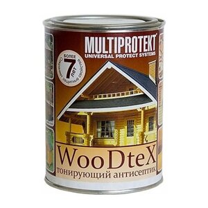 МультиПротект WooDtex / Вудтекс Антисептик Тонирующий Бесцветный, Колеруемый для Внутренних и Наружных Работ 10л