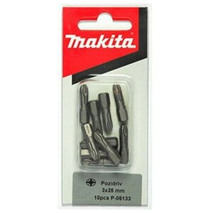 Набор бит Makita P-06133, 10 предм., серый металлик