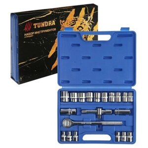 Набор инструментов в кейсе тундра, подарочная упаковка "Тигр", CrV, 1/2", 21 предмет