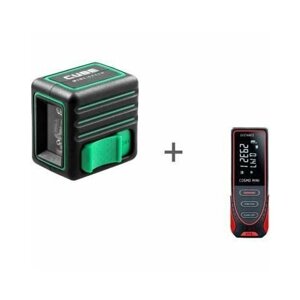 Набор лазерный нивелир ADA CUBE MINI GREEN Basic Edition + Дальномер лазерный Cosmo MINI