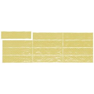 Настенная плитка El Barco Music Lemon Decor (12 видов рельефов, 12 рисунка) 7,5х30 см (78800486) (0.5 м2)