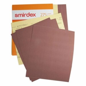 Наждачная бумага, шлифовальная шкурка, водостойкая, Smirdex 275, 230*280мм, P320, 20 листов.