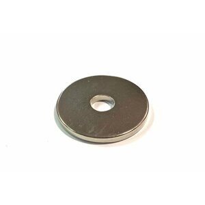 Неодимовый магнит 40х10.1х3.5 мм, N33SH, никель, кольцо