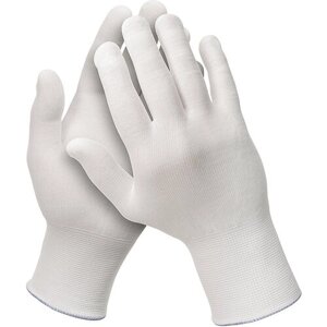 Нейлоновые перчатки ( инспекционные ) KLEENGUARD G35 White Nylon арт. 38720 для проверки поверхности на предмет отсутствия дефектов, размер 10 ( XL )