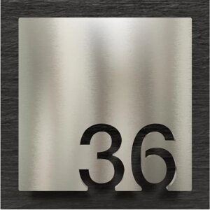 Номер квартиры 36 металлическая табличка на дверь