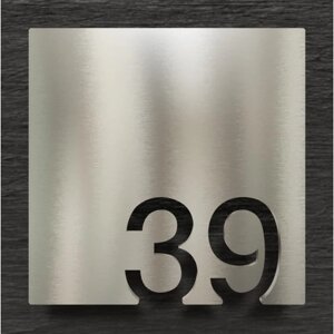 Номер квартиры 39 металлическая табличка на дверь