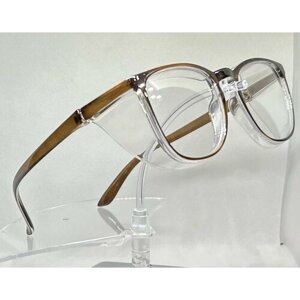 Очки защитные для мастера с коррекцией зрения -0.50, открытые с боковой и верхней защитой, противопыльные, цвет коричневый
