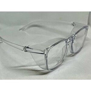 Очки защитные для мастера с коррекцией зрения -5.50, открытые с боковой и верхней защитой, противопыльные, цвет прозрачный
