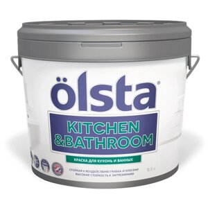 OLSTA kitchen & bathroom краска для кухонь и ванных база с 9л
